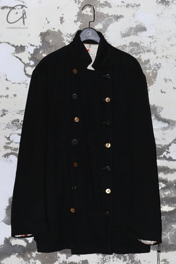 GEOFFREY B. SMALL Double-breasted cashmere jacket Silk printed lining Unisex GBS-MMJ06special4-HEI MMJ06 Color 9